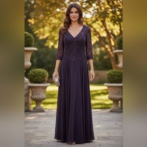 Vivian Reece Elegant Purple Evening Gown Prom.  Size 10